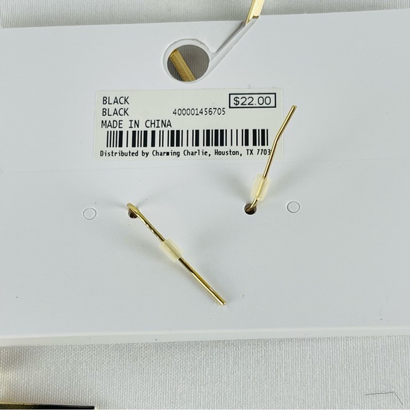 Charming Charlie Gold Tone Long Necklace And Earrings Set New - Picture 8 of 12